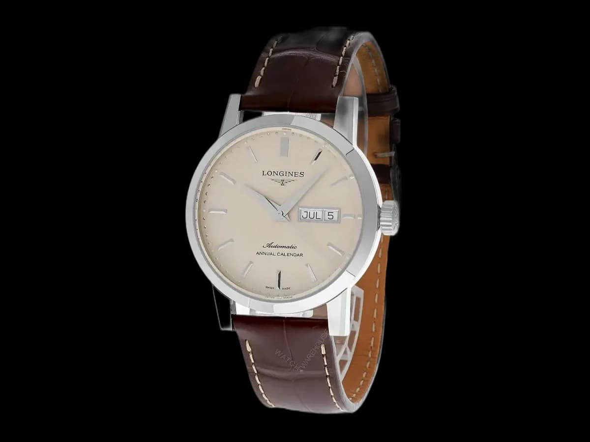 Longines 1832 Automatic 40MM Beige Dial Leather Men's Watch