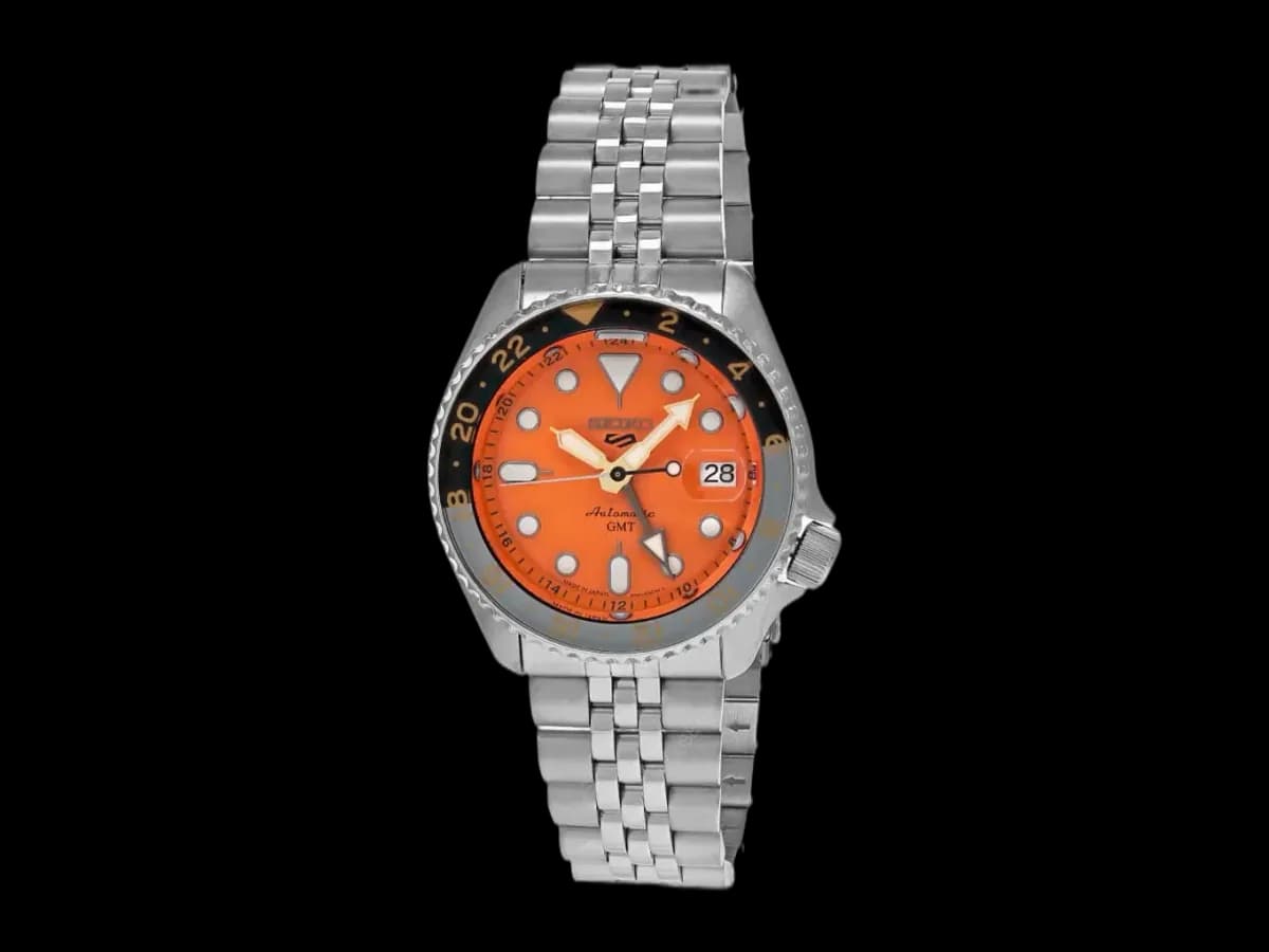 Seiko 5 Sports Skx Sports Style Gmt Series 42.5mm Orange Dial