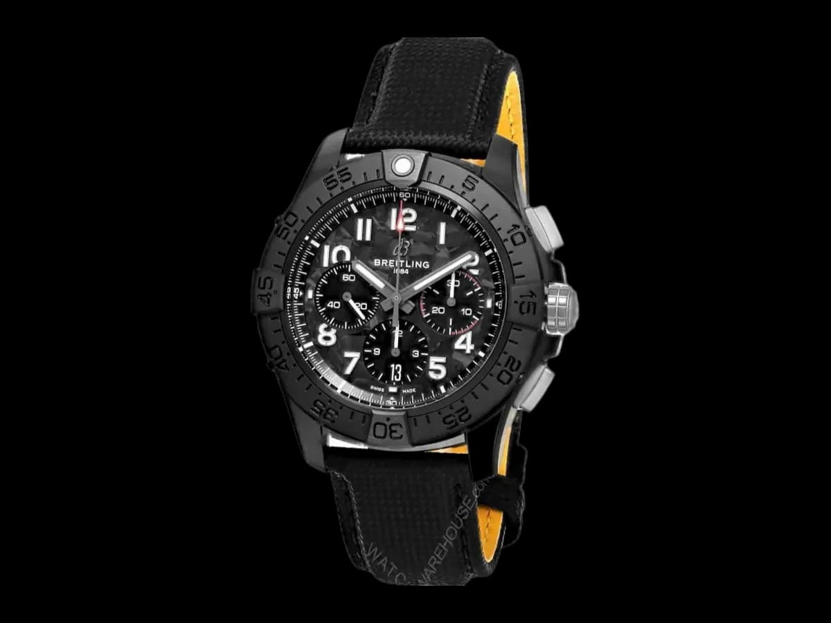 Breitling Avenger B01 Chronograph 44MM Black Leather Men's Watch