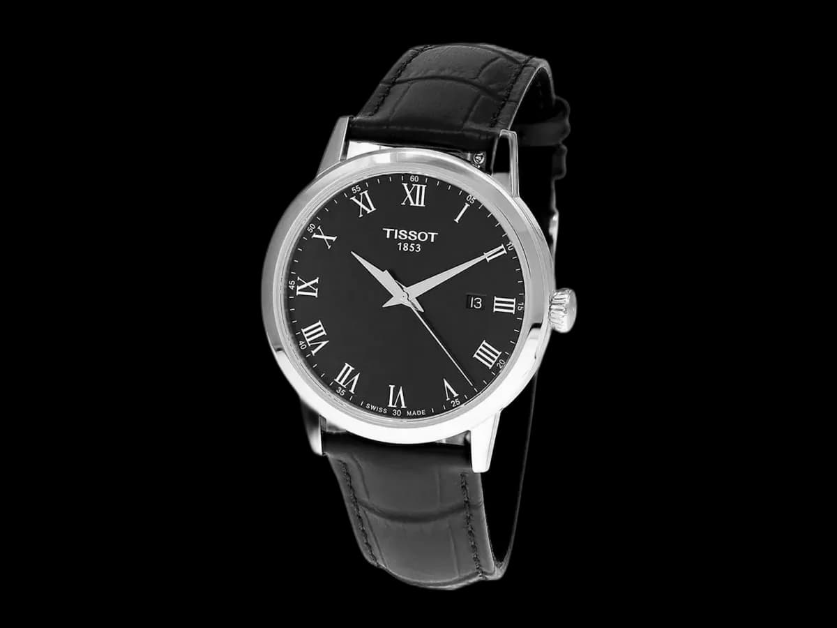 Tissot Classic Dream Quartz 42MM Black Dial Leather Men's Watch