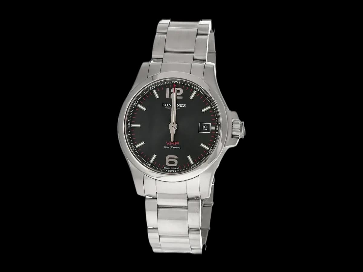 Longines Conquest V.h.p Ss 41MM Black Dial Men's Watch