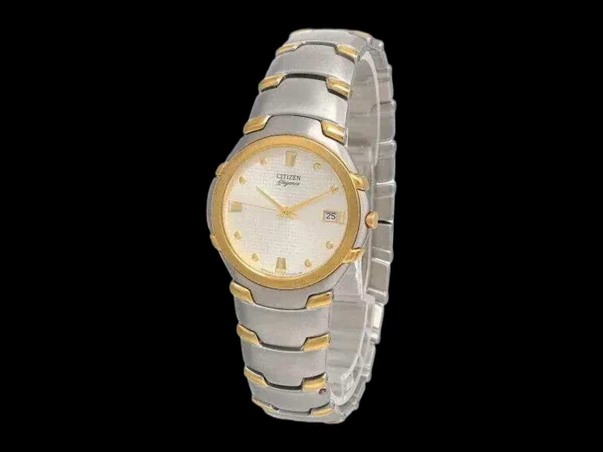 Citizen Elegance Gold Dial Two-tone Ss Men's Watch Bi0124-57pz