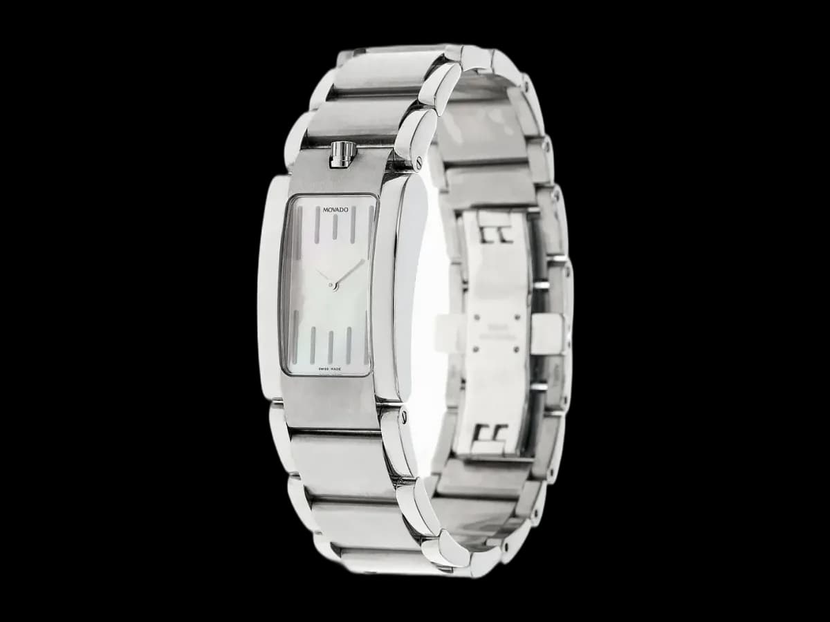 Movado Elliptica Quartz Ss 20MM Mother Of Pearl Dial Women's
