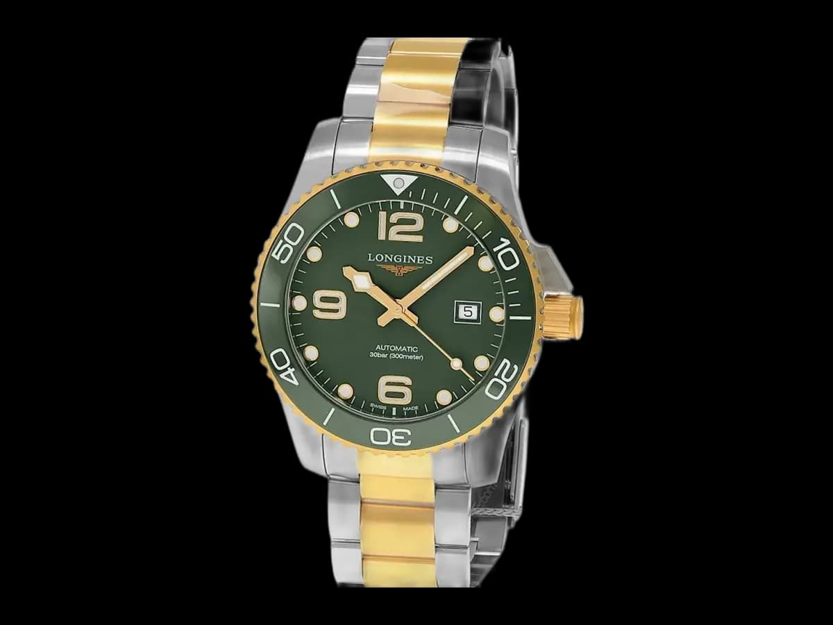 Longines Hydroconquest Automatic 43MM Green Dial Two-tone Women's
