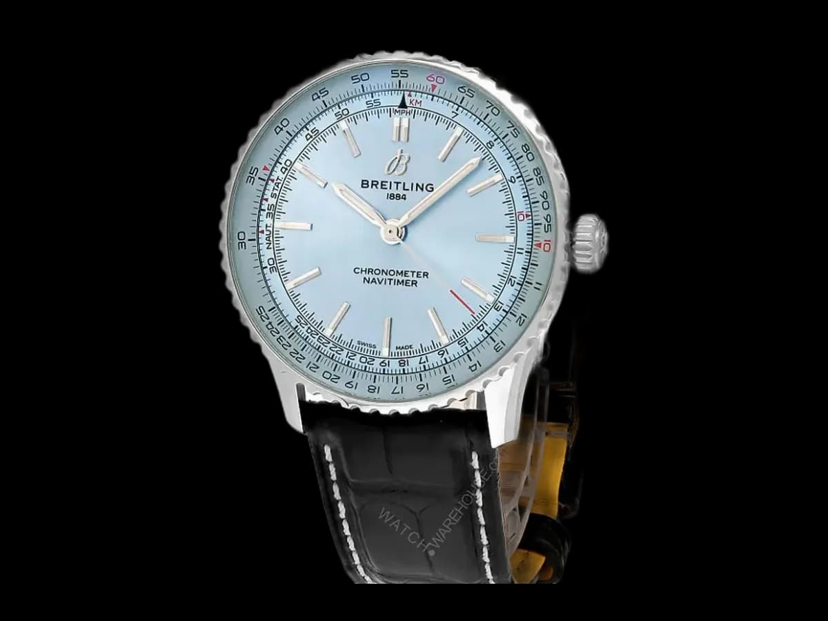 Breitling Navitimer Auto 41MM Black Leather Men's Watch