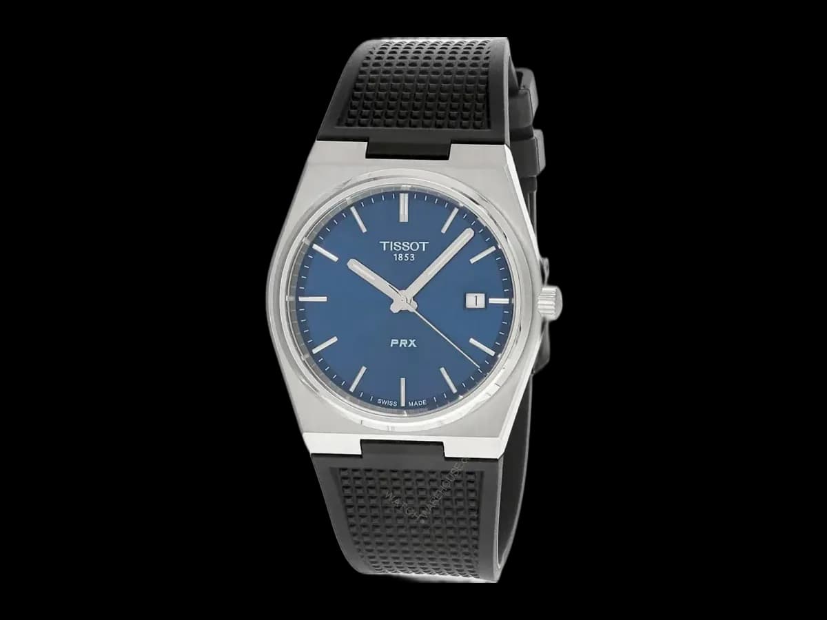 Tissot Prx 40MM Quartz Ss Blue Dial Rubber Men's Watch