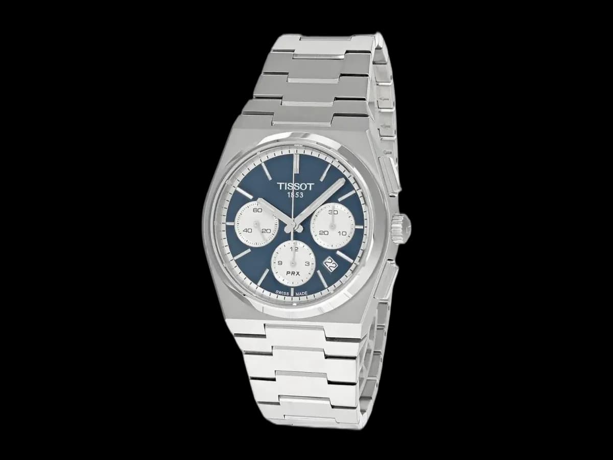 Tissot Prx Auto 42MM Chrono S-steel Blue Dial Men's Watch
