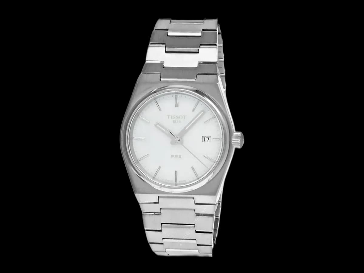 Tissot Prx Quartz 35MM Ss White Mop Dial Unisex Watch