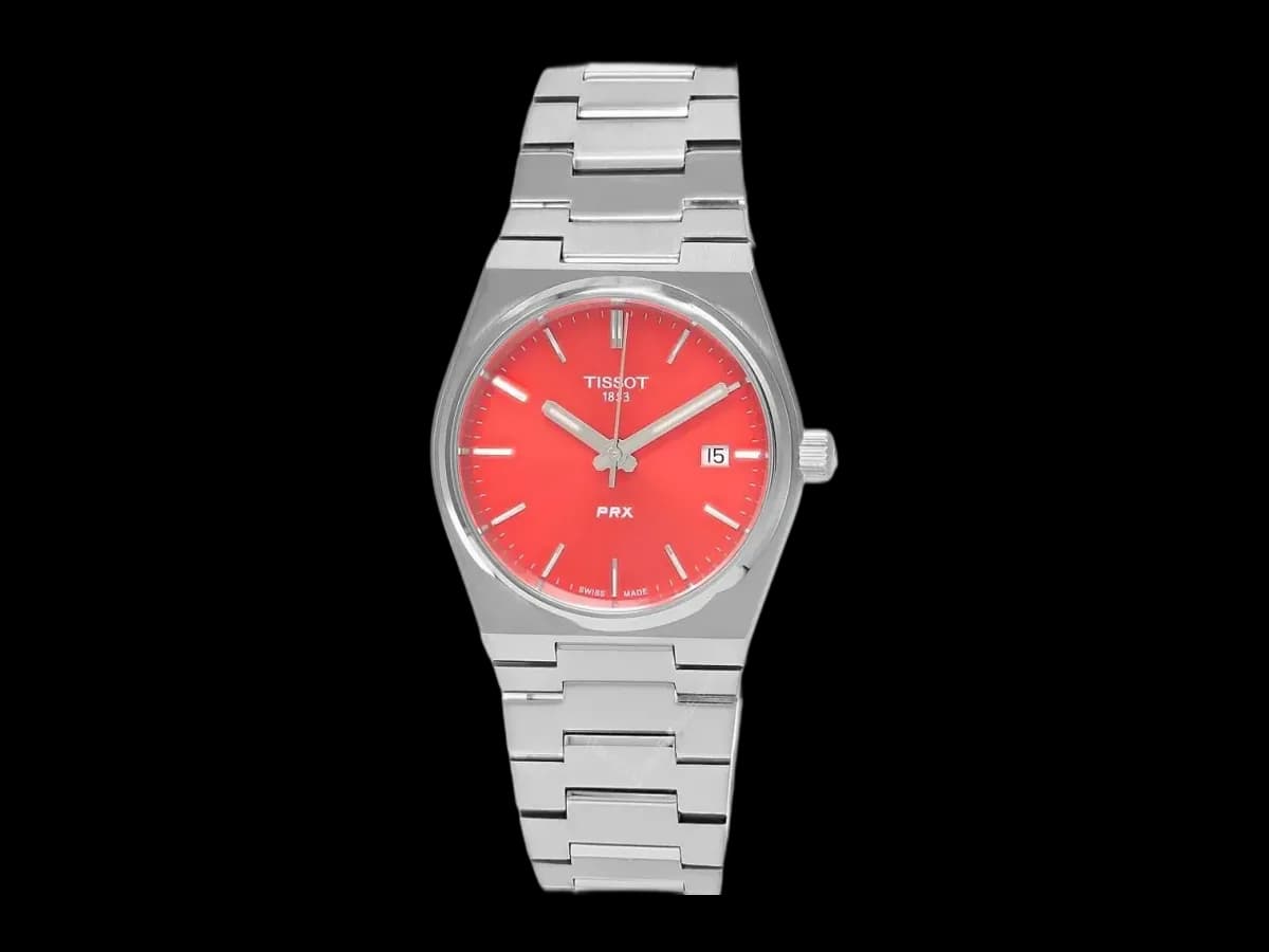 Tissot Prx Quartz Ss 35MM Red Dial Women's Watch