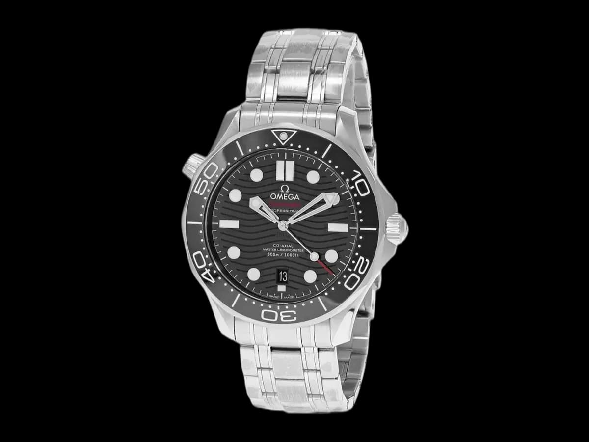 Omega Seamaster Automatic Ss 42MM Black Dial Men's Watch