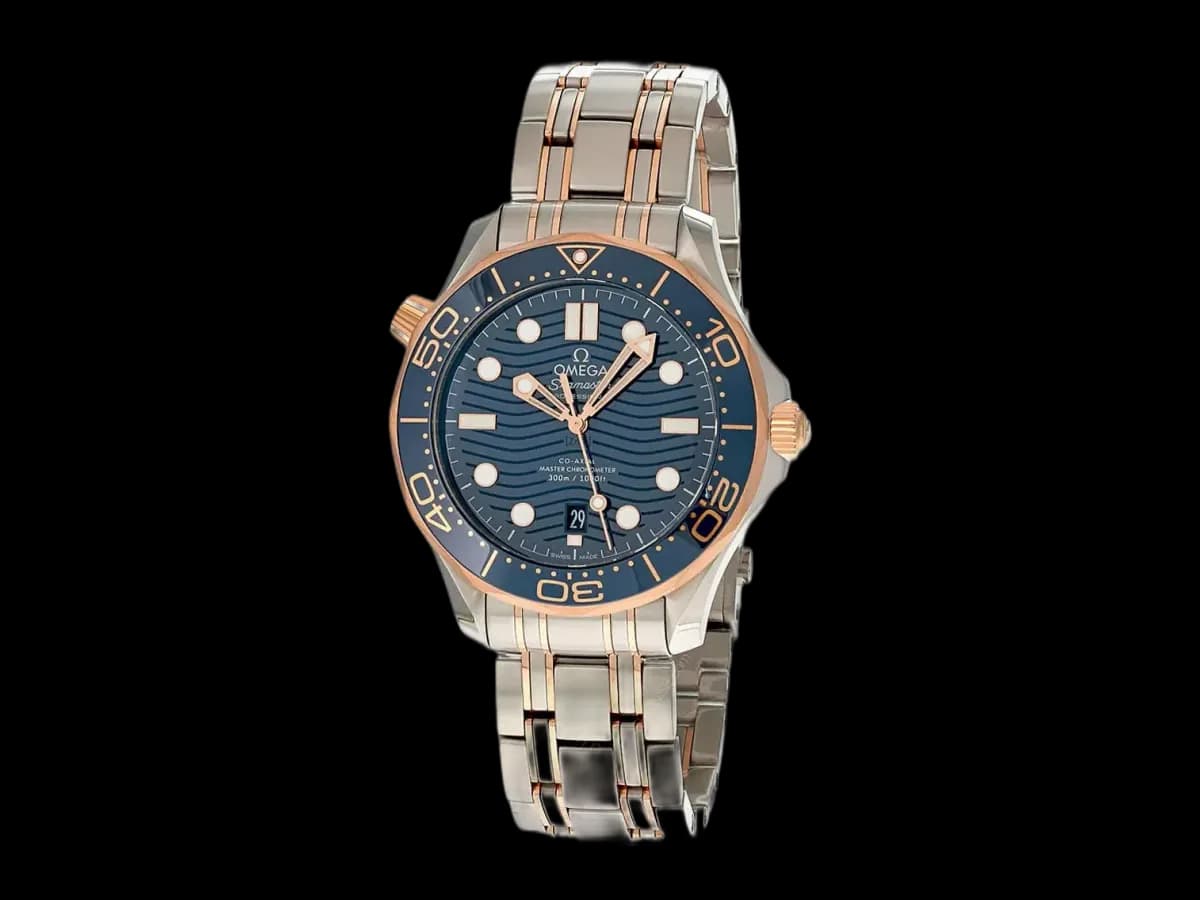 Omega Seamaster Diver 300 Co-axial 42MM 18K Ss Men's Watch