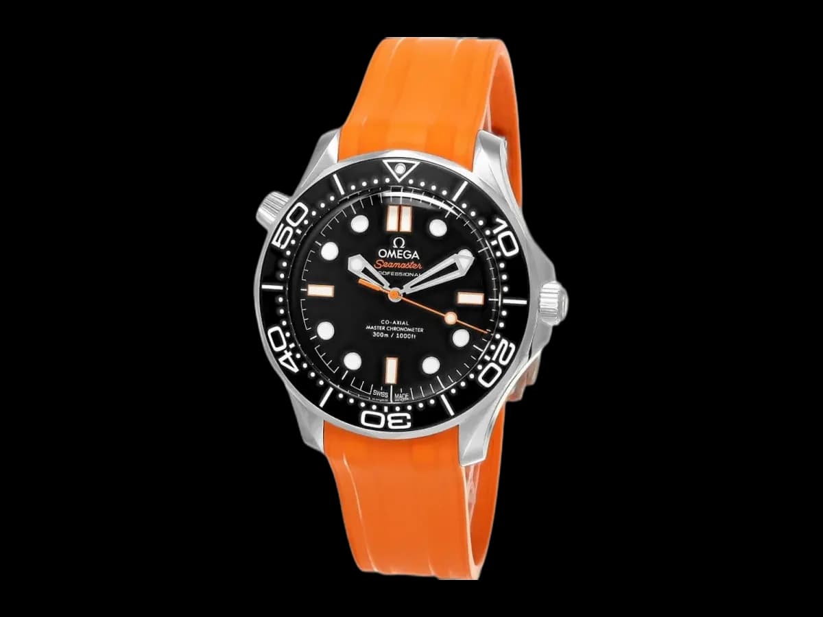Omega Seamaster Diver 300M Automatic 42MM Black Dial Rubber Men's