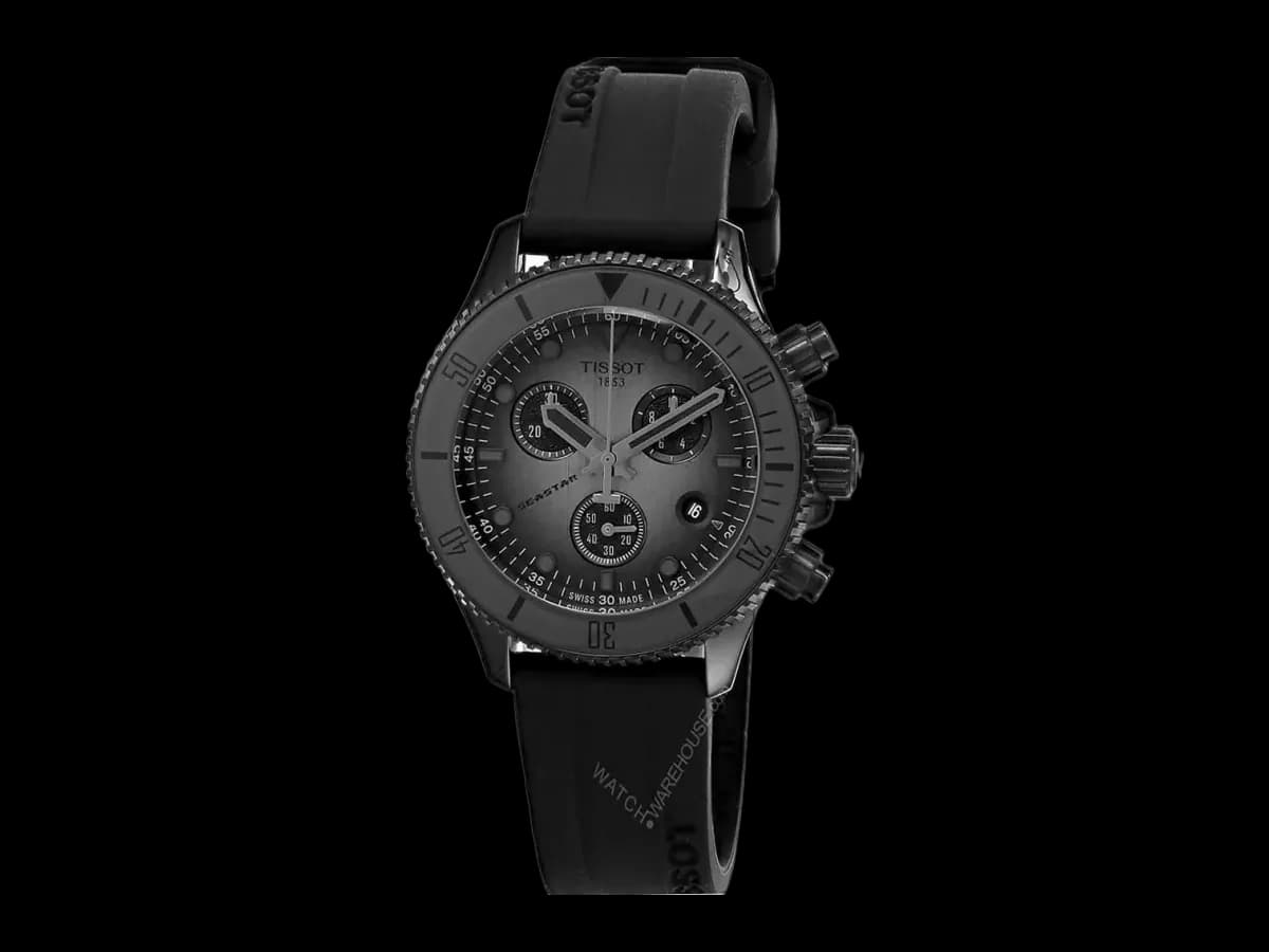 Tissot Seastar 1000 Quartz Chronograph 38MM Gray-black Dial Men's
