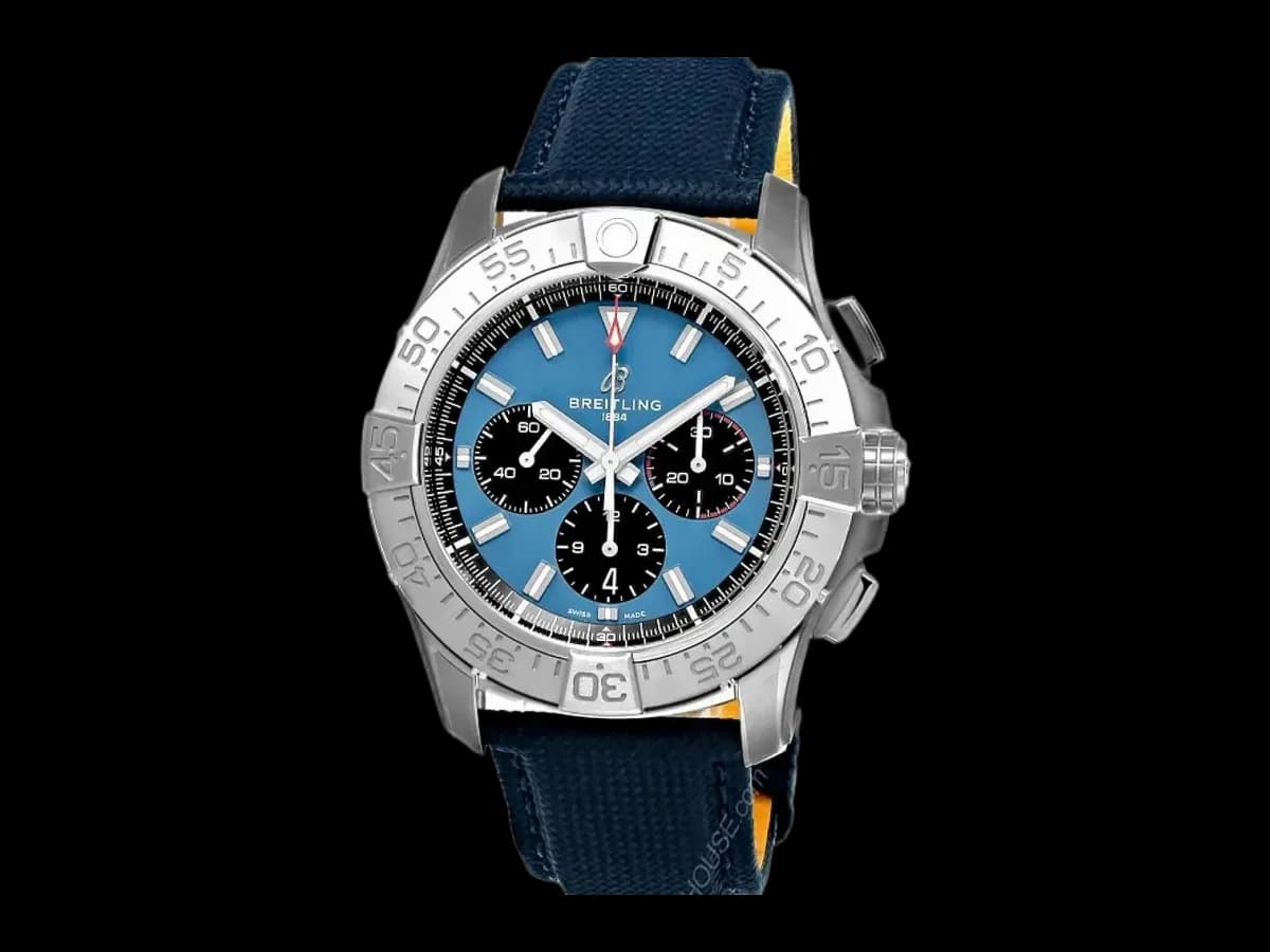 Breitling Super Avenger B01 Chronograph 46MM Blue Dial Leather