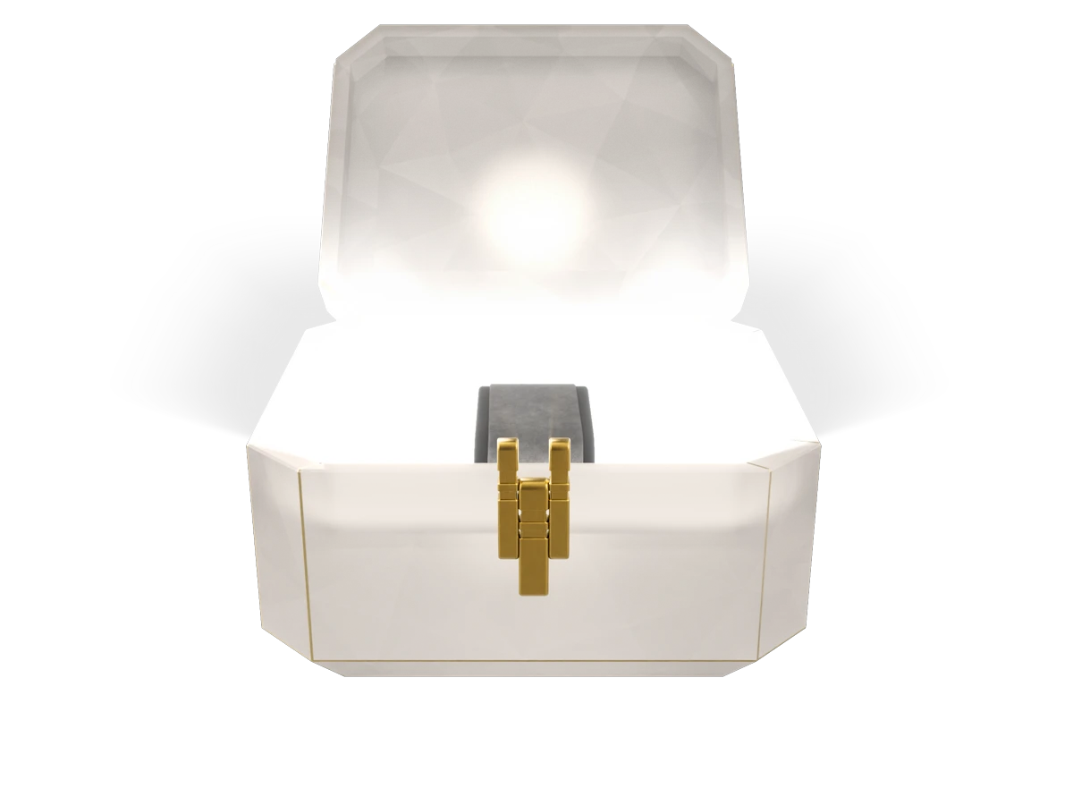Crystal watch vault open